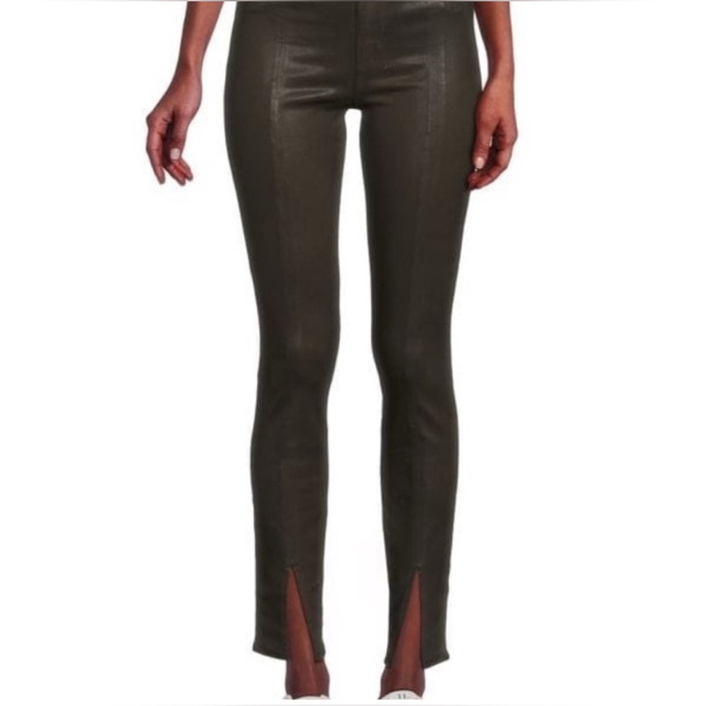 L’Agence Jyothi High Rise Split Black Coated Slit Jeans Size 29 - Picture 6 of 7